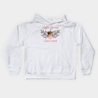 coffee carlories Kids Hoodie